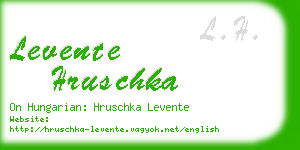 levente hruschka business card